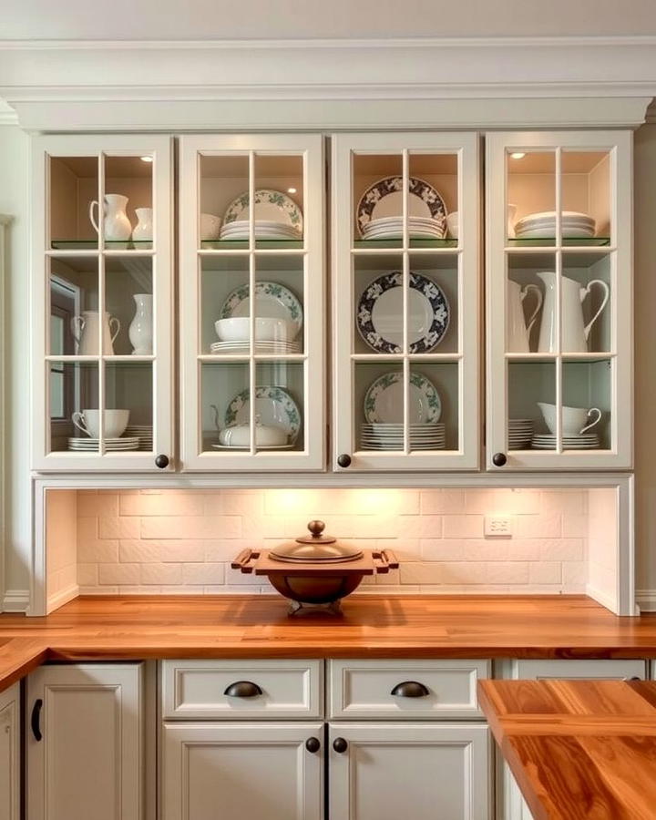 Glass Front Cabinets - 25 Traditional Kitchen Ideas