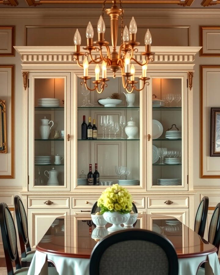 Glass Front Hutch - 30 Dining Room Storage Ideas