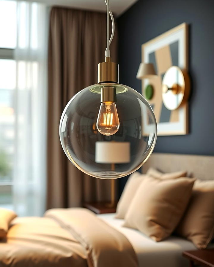 Glass Globe Sconces - 30 Bedroom Wall Sconce Ideas