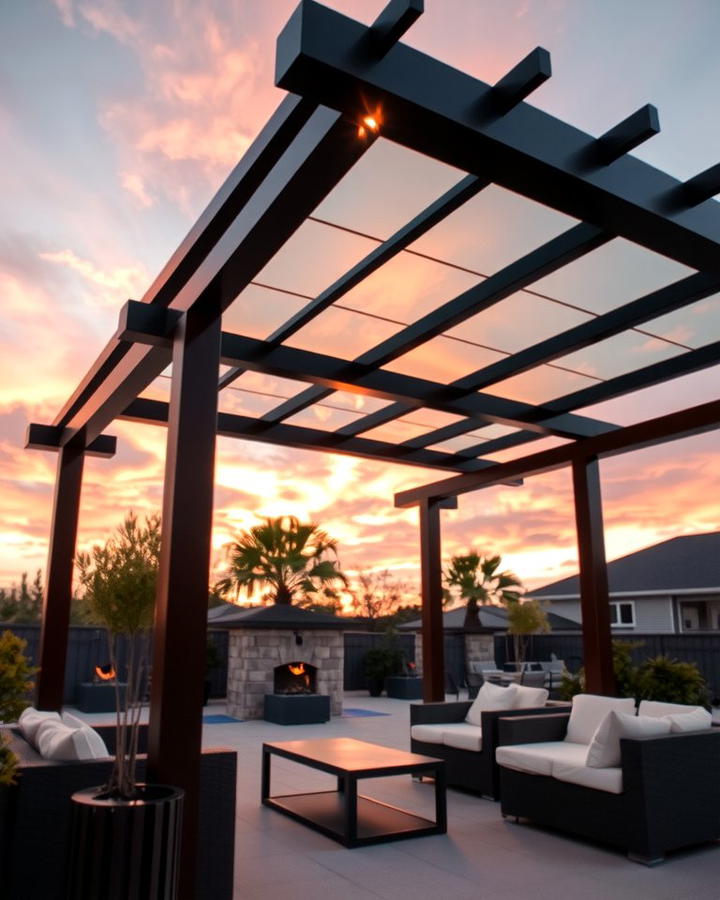 Glass Panels for a Luxe Touch - 25 Pergola Roof Ideas