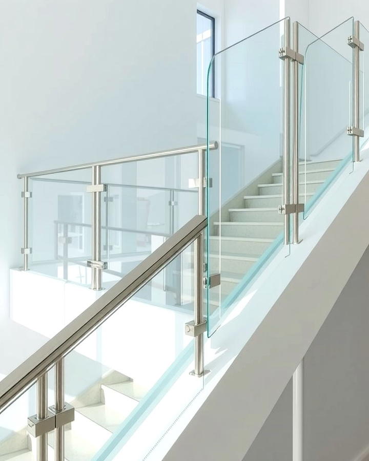 Glass Panels for a Sleek and Open Look - 25 Stair Railing Ideas