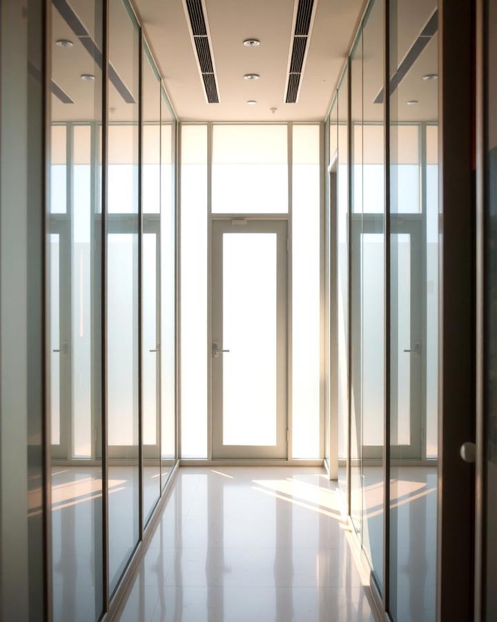 Glass Panels or Doors - 25 Narrow Hallway Ideas