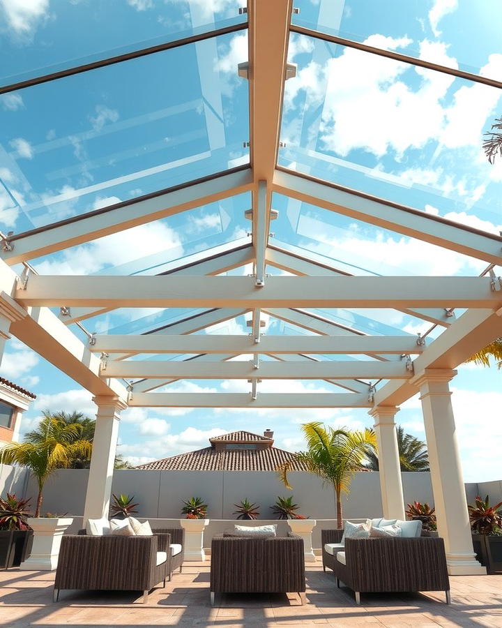 Glass Roof Panels - 25 Pergola Cover Ideas