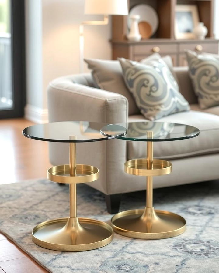 Glass Top Side Tables - 30 Living Room Furniture Ideas