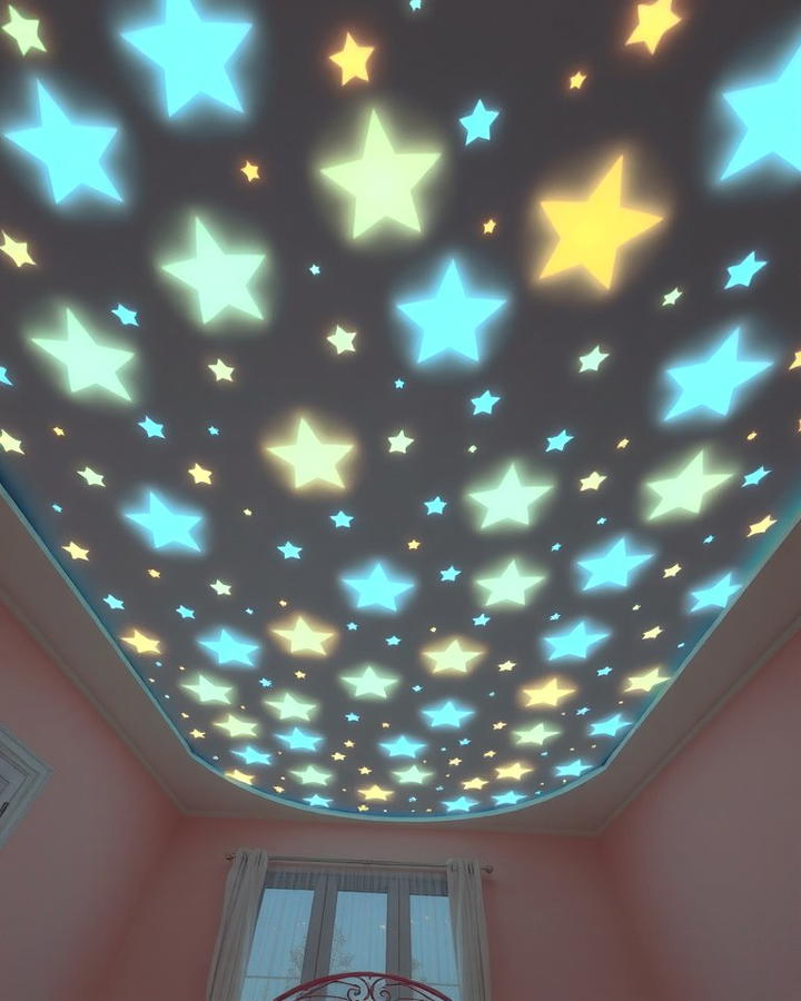 Glow in the Dark Ceiling Stars - 30 Fairy-themed Bedroom Ideas