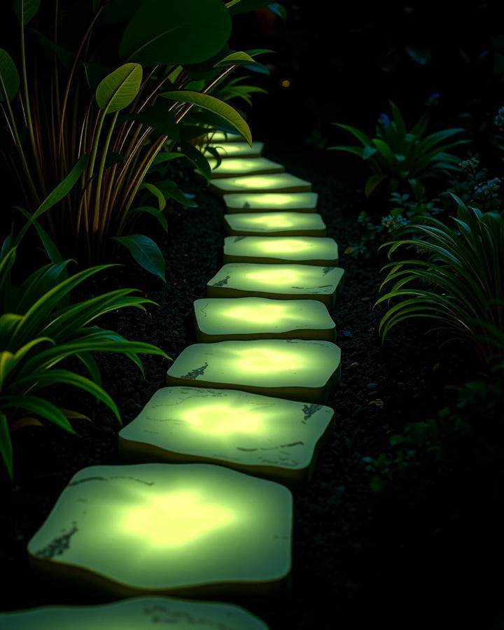 Glow in the Dark Stepping Stones - 30 Stepping Stone Walkway Ideas