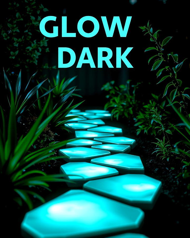 Glow in the Dark Stones - 30 Stepping Stone Walkway Ideas