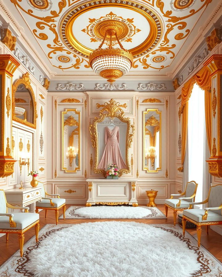 Golden Accents for a Majestic Finish - 25 Princess Room Ideas