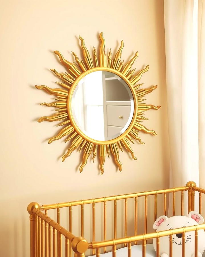 Golden Sun Mirror - 25 Yellow Nursery Ideas