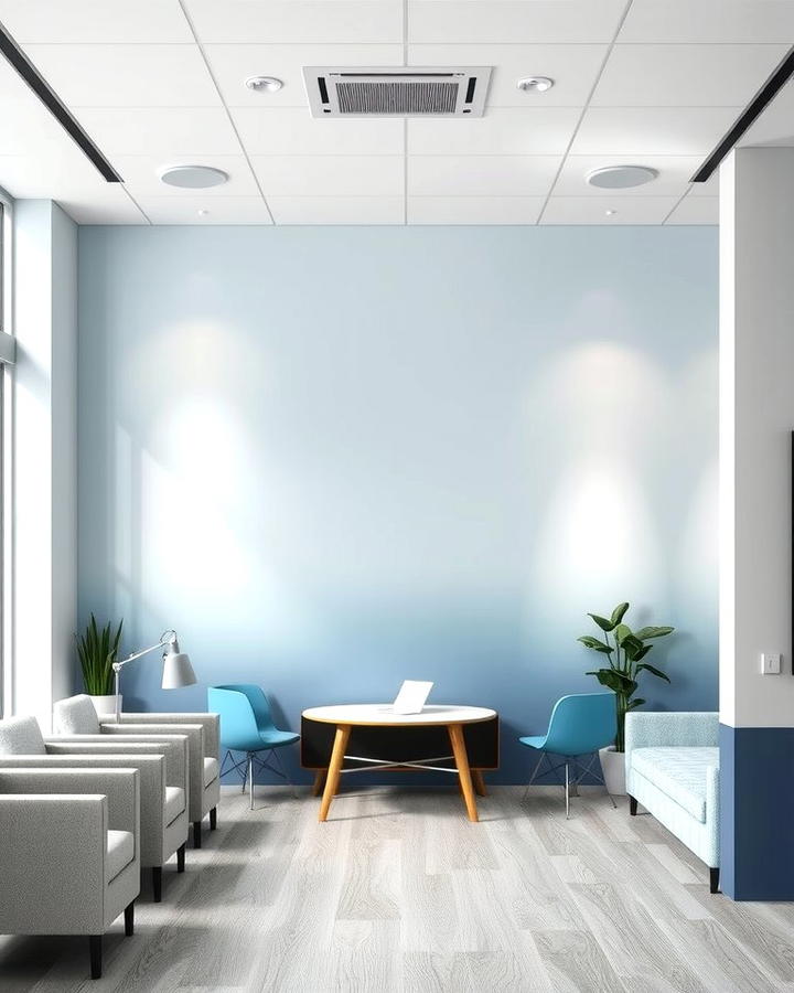 Gradient Paint Design - 25 Office Accent Wall Ideas