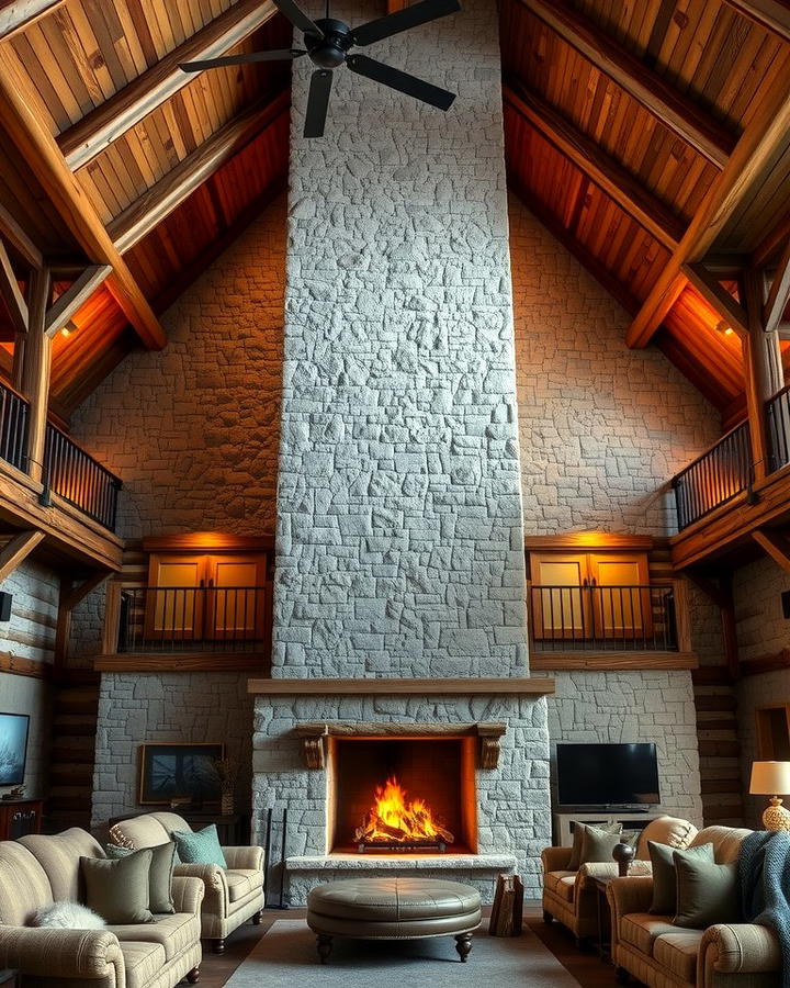 Grand Cabin Style - 25 Rustic Fireplaces