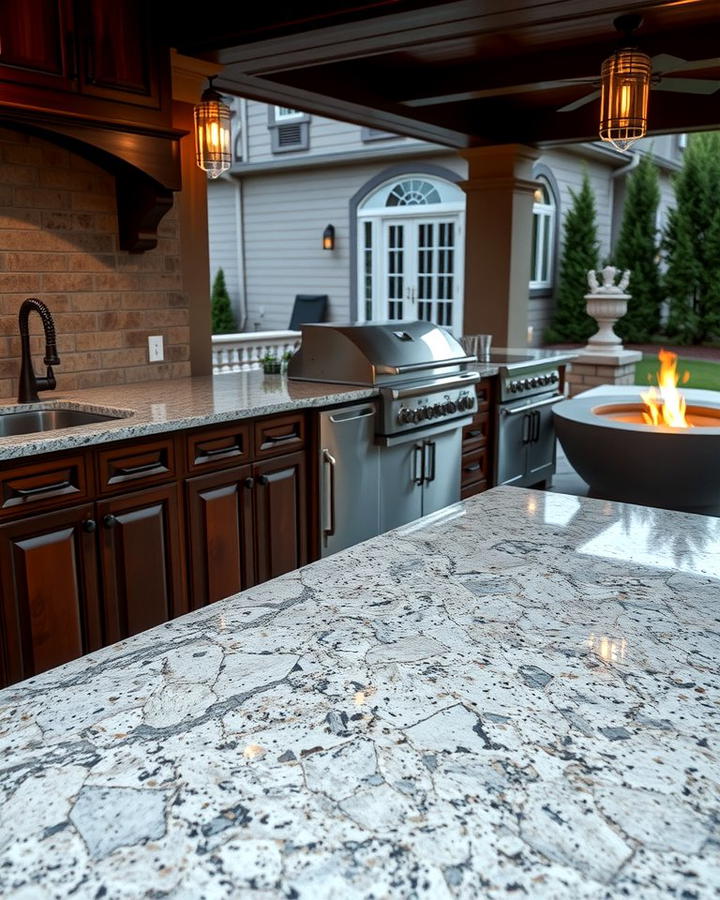 Granite Countertops for All Weather Durability - 25 Outdoor Countertop Ideas