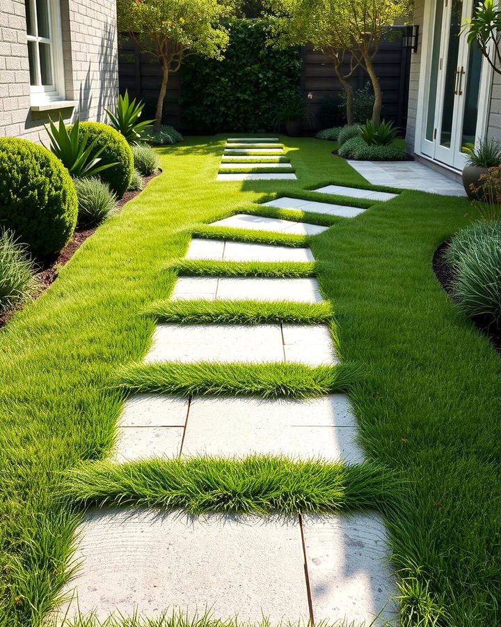 Grass Inlaid Steps - 25 Patio Steps Ideas