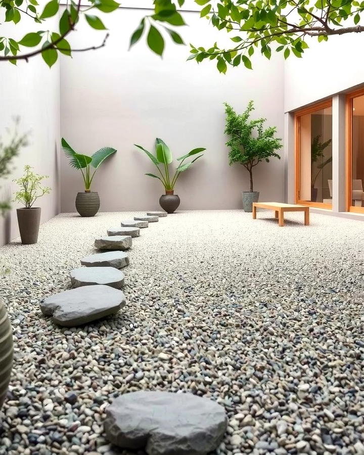 Gravel Courtyards - 30 Asian Landscaping Ideas