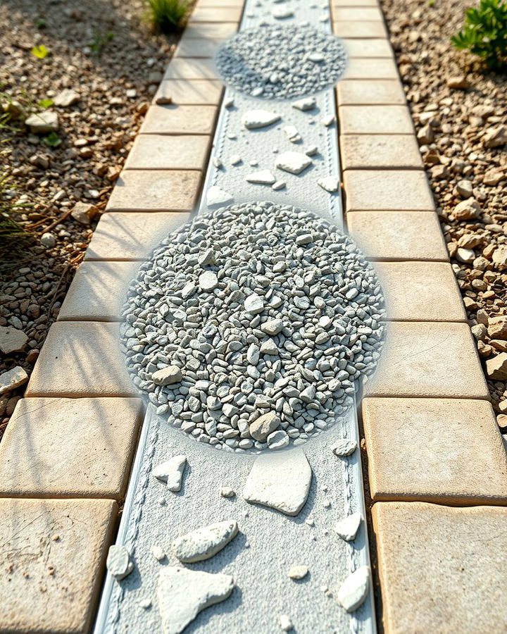 Gravel and Paver Combination - 25 Paver Walkway Ideas