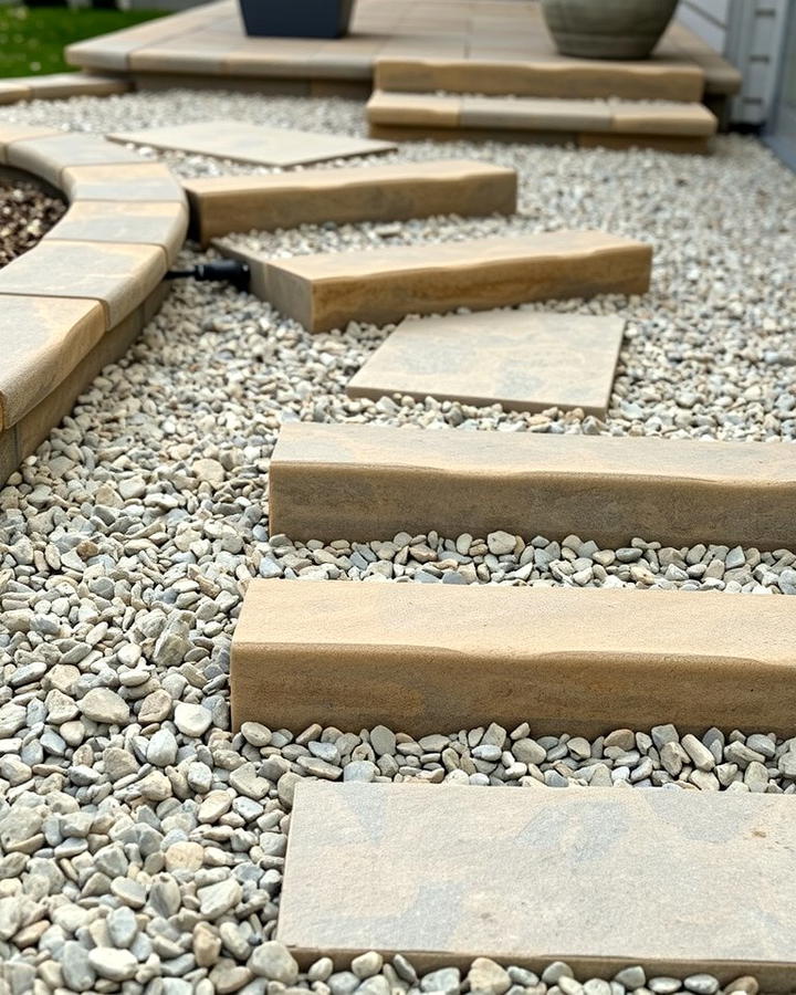 Gravel and Stone Steps - 25 Patio Steps Ideas