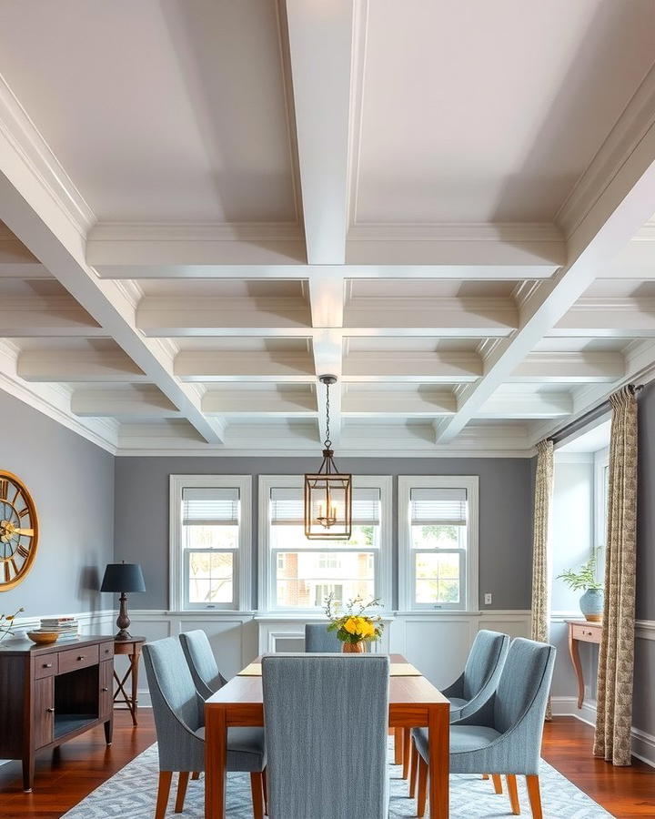 Gray Ceiling Accents - 30 Gray Dining Room Ideas