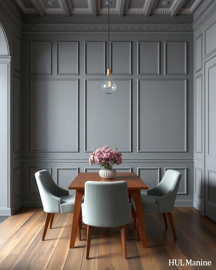 Gray Paneling - 30 Gray Dining Room Ideas