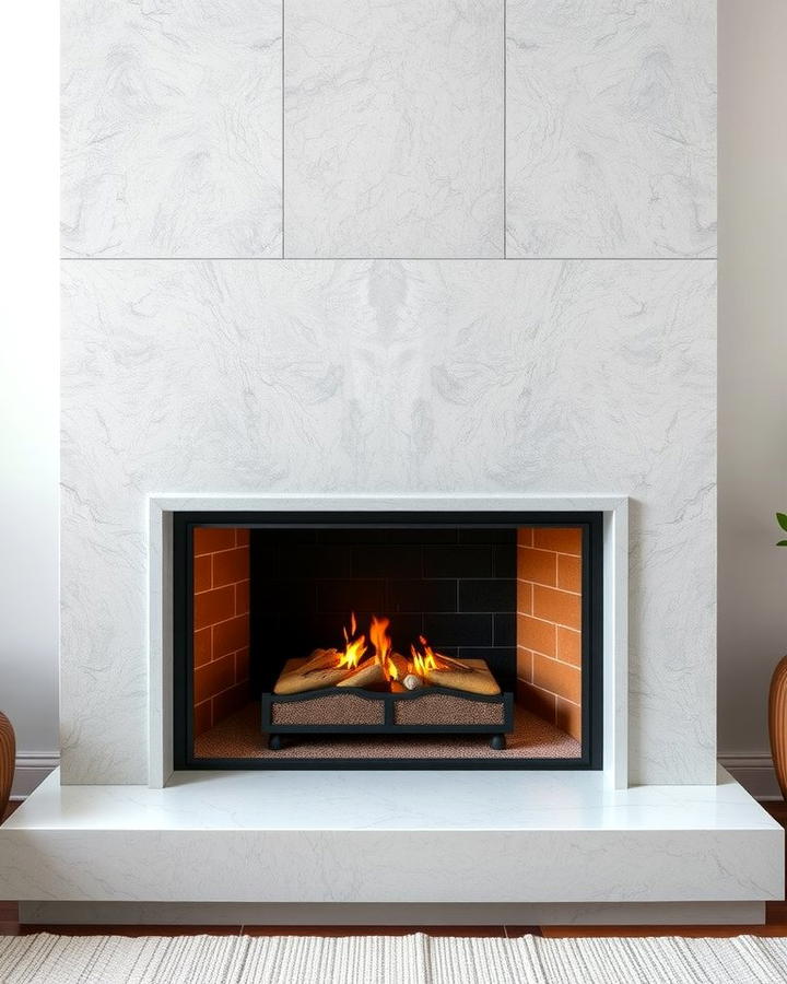 Gray Quartz for a Neutral Palette 2 - 25 Quartz Fireplace Surround Ideas