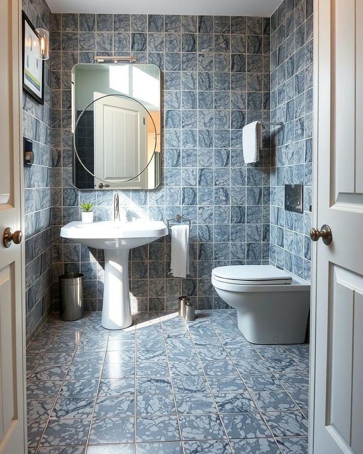 Gray Terrazzo Floors for a Retro Look - 30 Gray Floor Bathroom Ideas