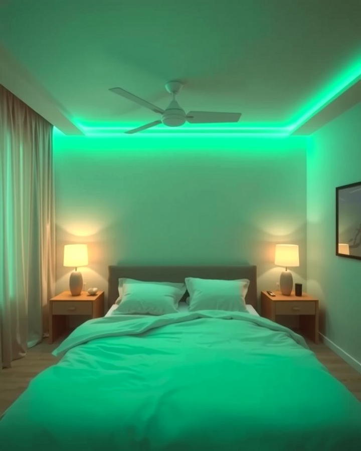 Green Tinted Lighting - 30 Green Bedroom Ideas