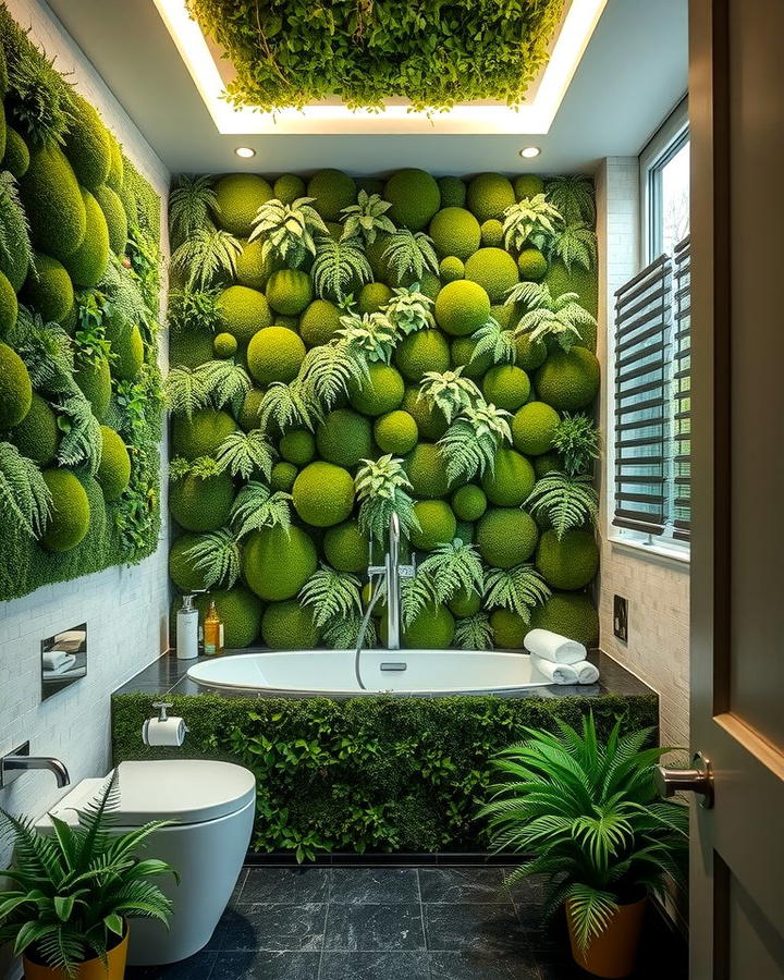 Green Walls - 25 Natural Bathroom Ideas