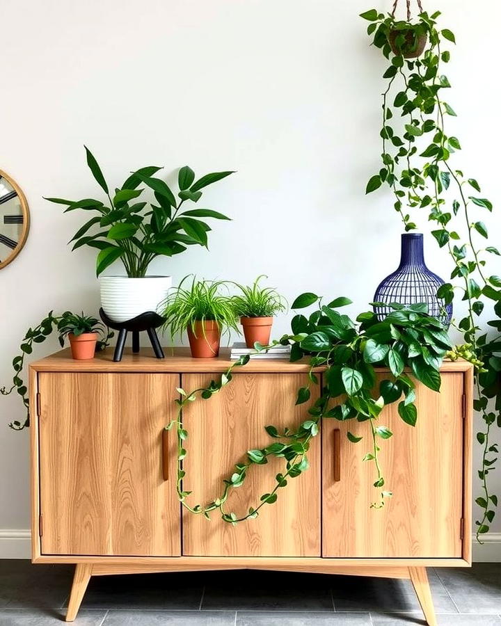 Greenery and Plants - 25 Sideboard Decor Ideas