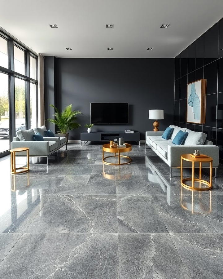 Grey Epoxy Flooring for a Sleek Finish - 30 grey flooring living room ideas