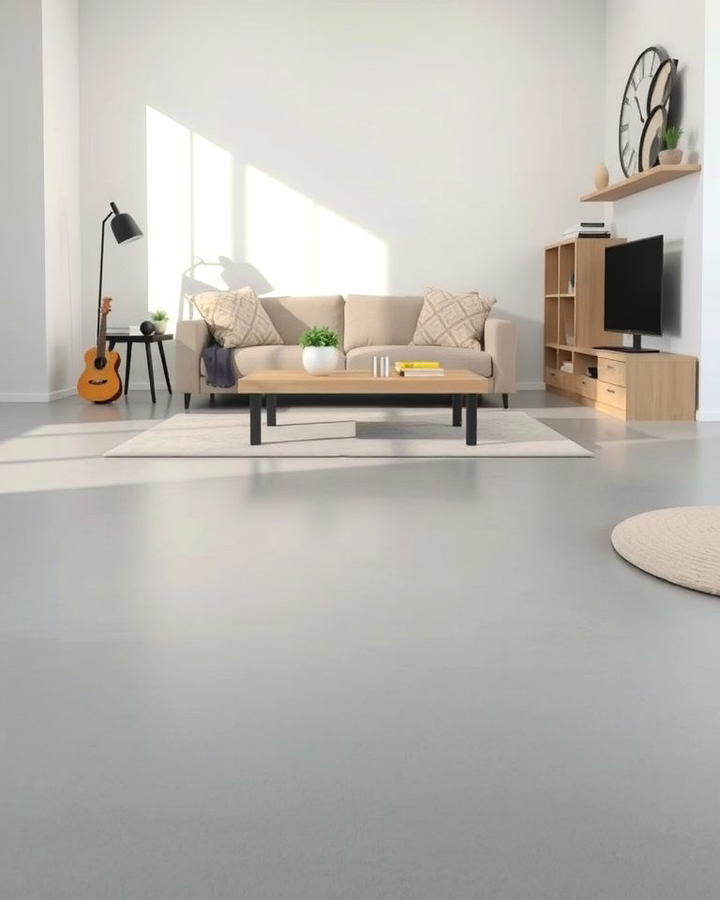 Grey Matte Flooring for a Contemporary Look - 30 grey flooring living room ideas