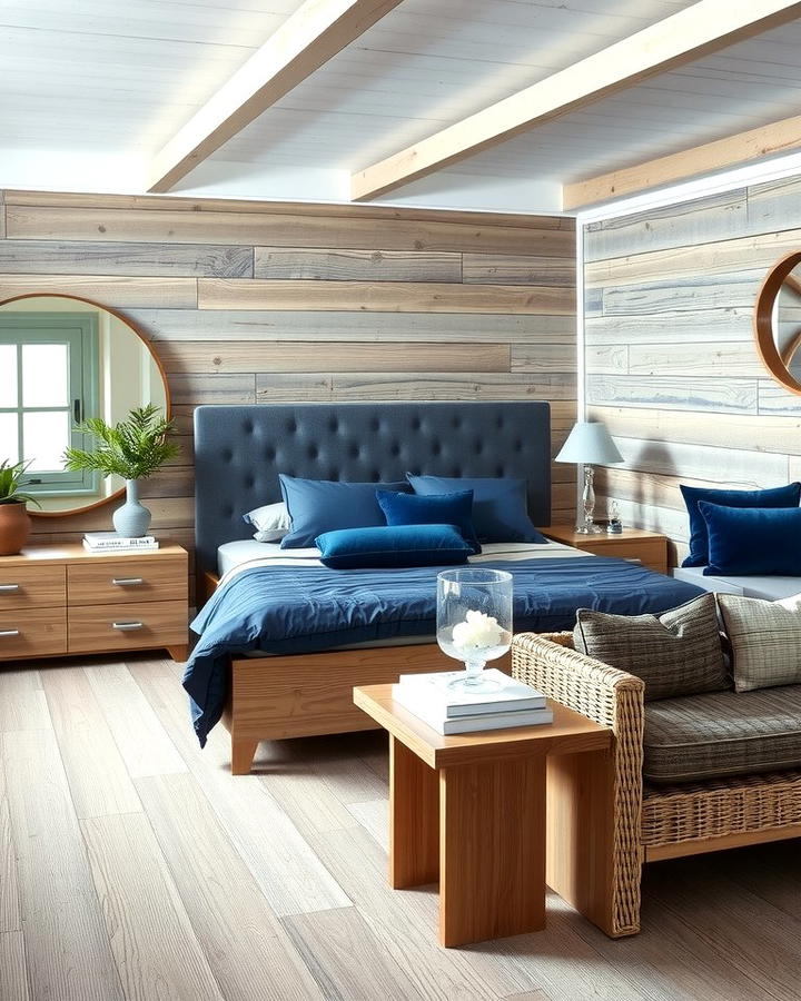 Grey Washed Wood Furniture - 25 Navy Blue and Grey Bedroom Ideas