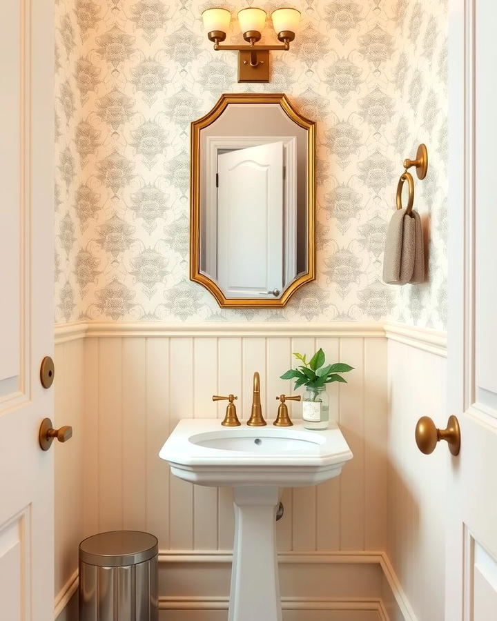 Half Wall Wainscoting - 25 Powder Room Wainscoting Ideas