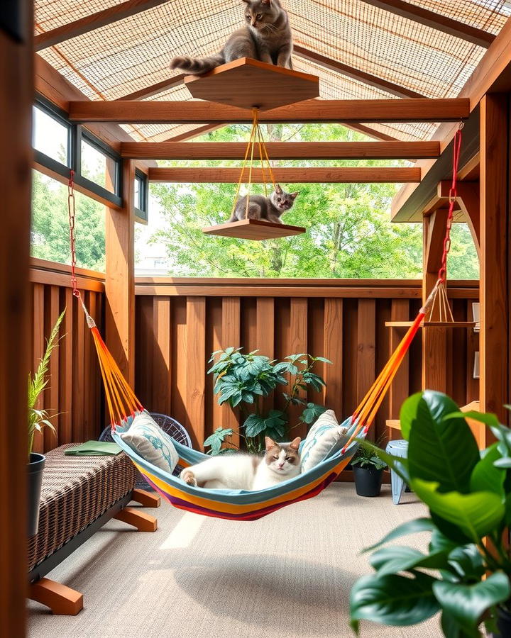 Hammock Incorporated Catios - 25 Outdoor Catio Ideas