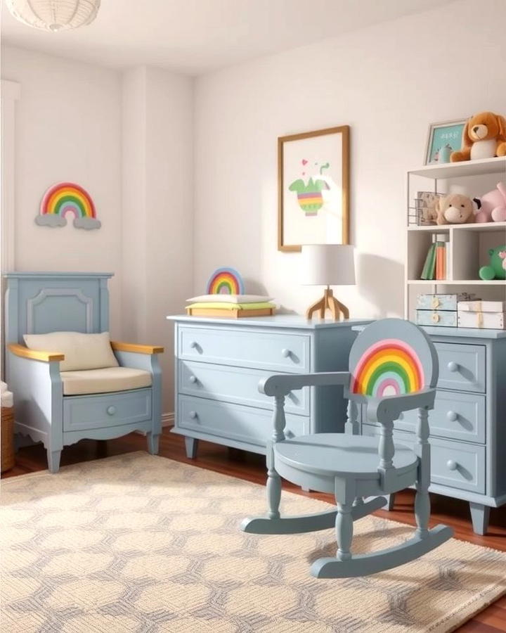 Hand Painted Furniture - 25 Rainbow Nursery Ideas