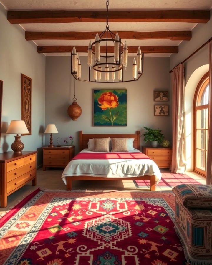 Handcrafted Moroccan Rugs - 30 Mediterranean Bedroom Ideas