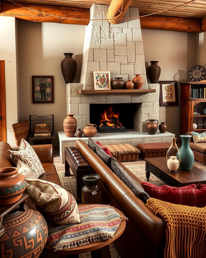 Handcrafted Pottery - 25 Southwest Living Room Ideas