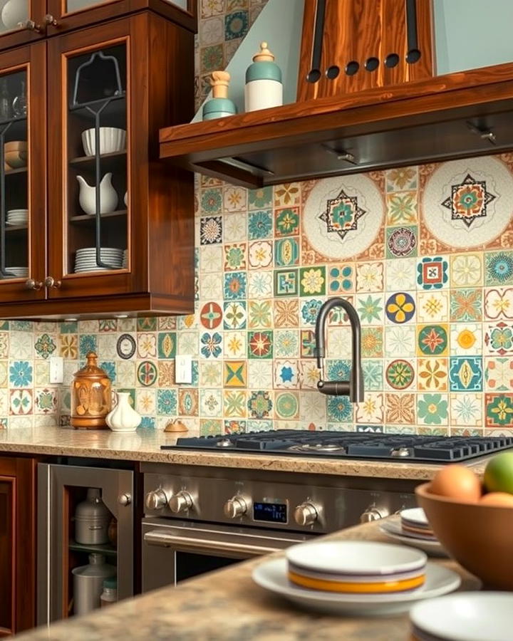 Handmade Tiles - 25 Organic Kitchen Design Ideas