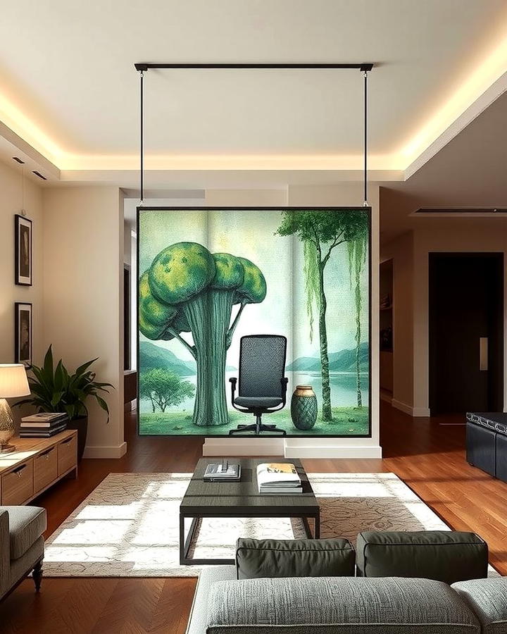 Hanging Art Panels for Personal Expression - 25 Room Divider Ideas