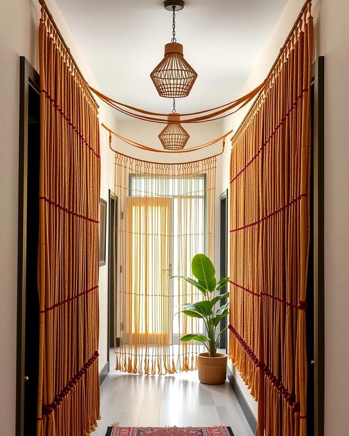 Hanging Beaded Curtains - 30 Boho Hallway Ideas