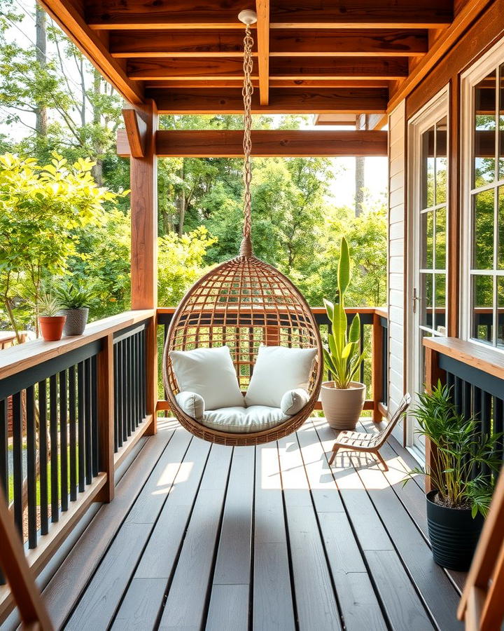 Hanging Chair or Swing - 25 Small Deck Ideas