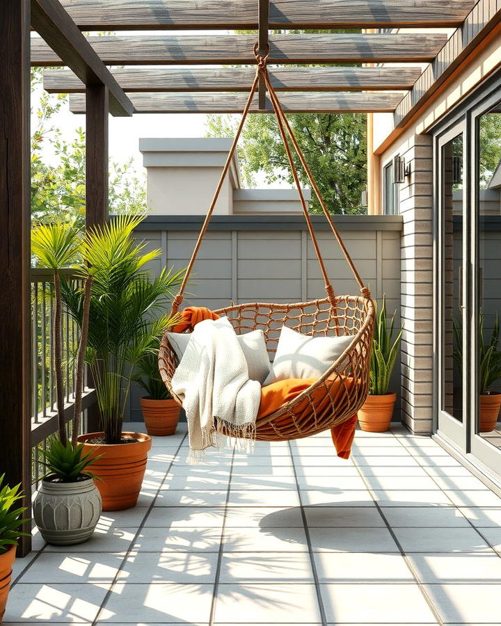 Hanging Chair or Swing - 25 Small Backyard Patio Ideas