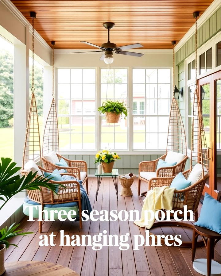 Hanging Chairs for Relaxation - 25 Three Season Porch Ideas