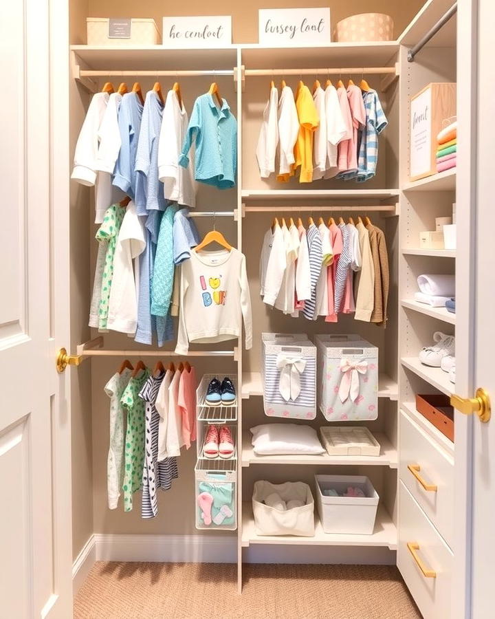 Hanging Closet Organizers for Clothes - 25 Nursery Storage Ideas