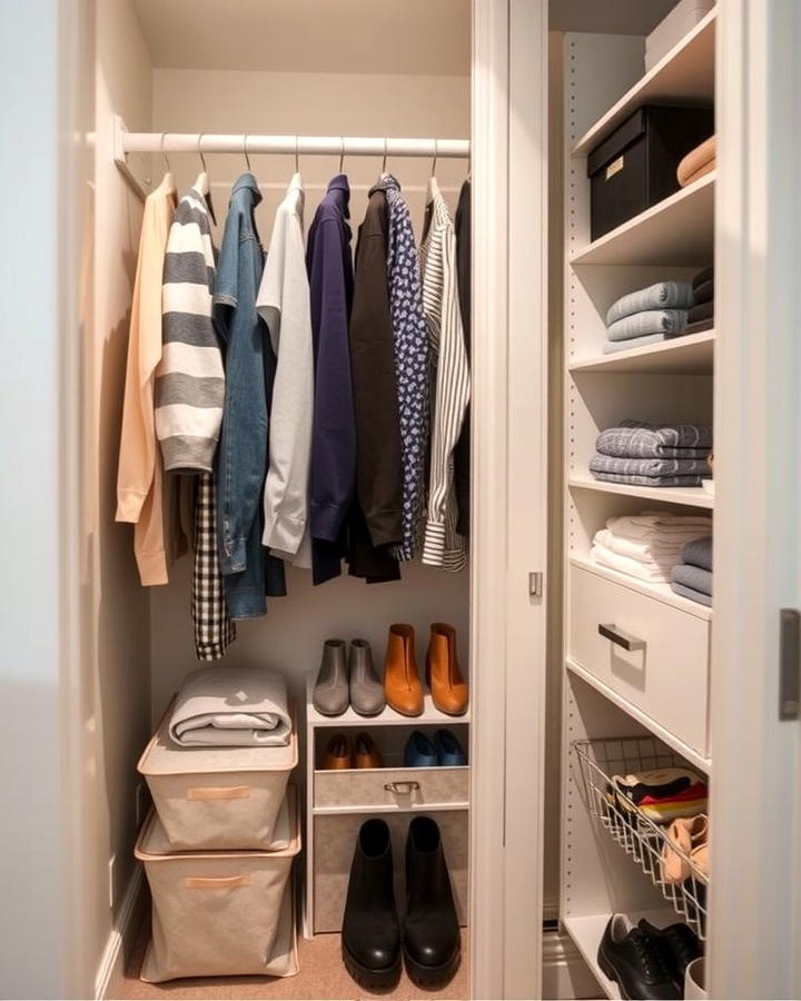Hanging Closet Organizers - 25 Small Apartment Storage Ideas