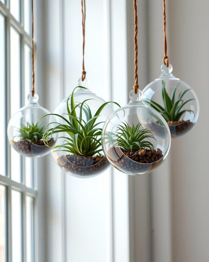 Hanging Glass Terrariums - 25 Potted Plant Arrangement Ideas