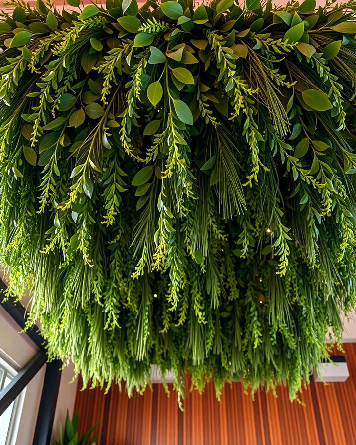 Hanging Greenery Installations - 30 Wedding Backdrop Ideas