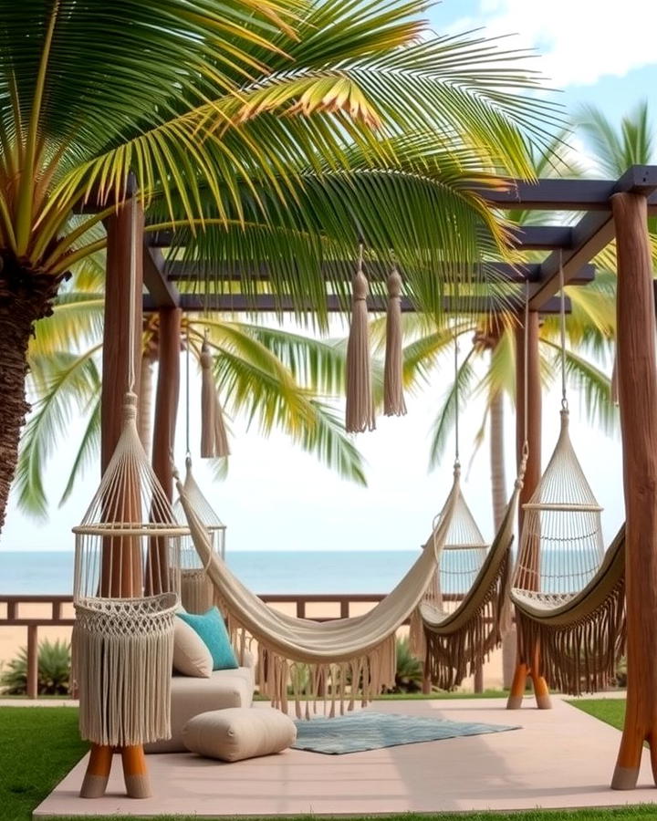 Hanging Hammocks - 25 Tropical Landscape Ideas