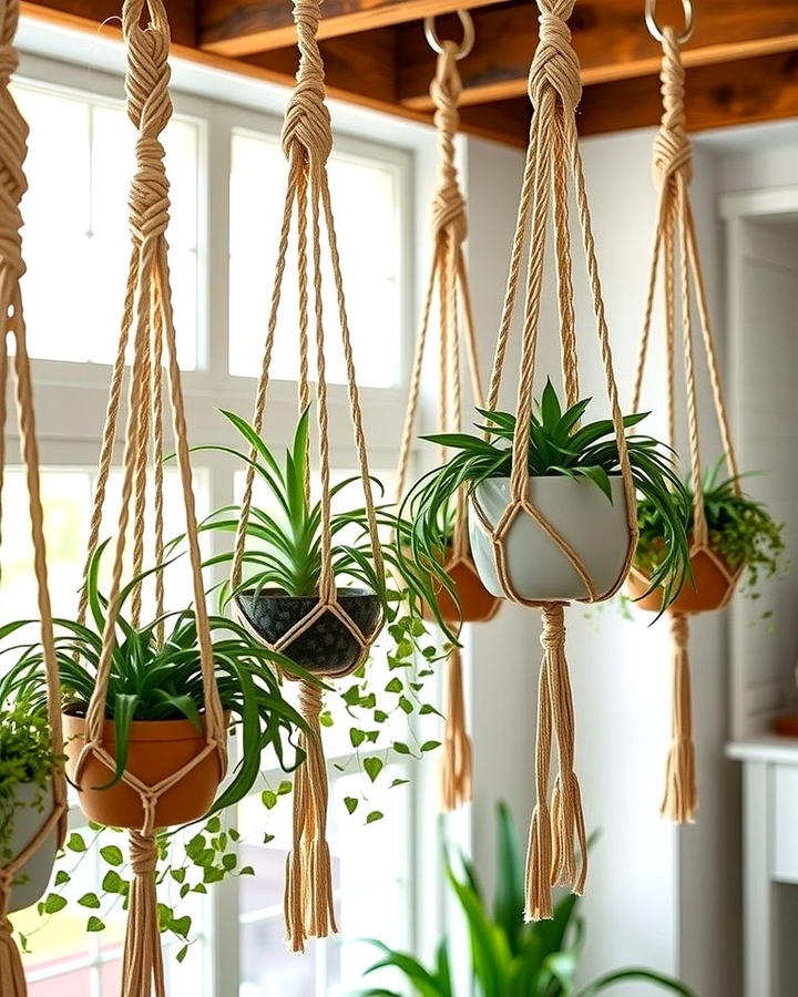 Hanging Macrame Plant Holders - 25 Outdoor Plant Stand Ideas