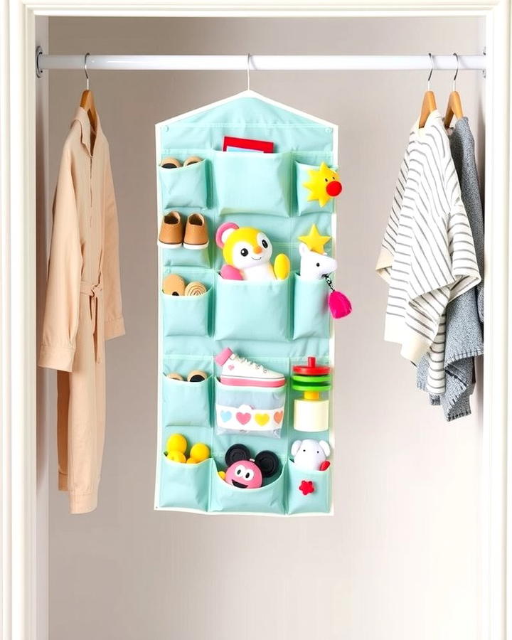 Hanging Organizers for Versatility - 25 Nursery Closet Ideas