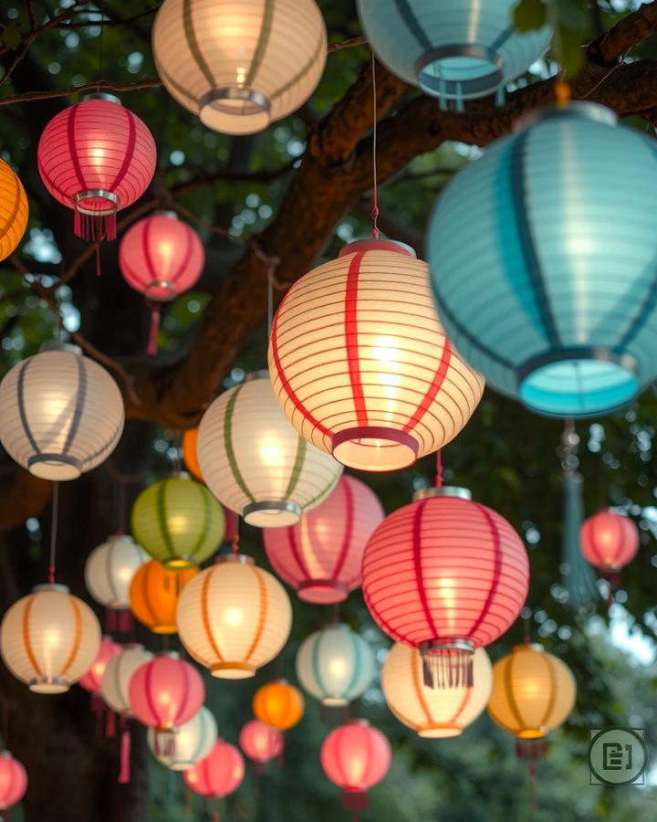 Hanging Paper Lanterns - 25 Party Decoration Ideas