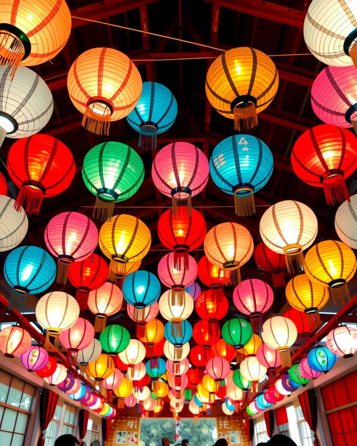 Hanging Paper Lanterns - 30 Wedding Altar Ideas